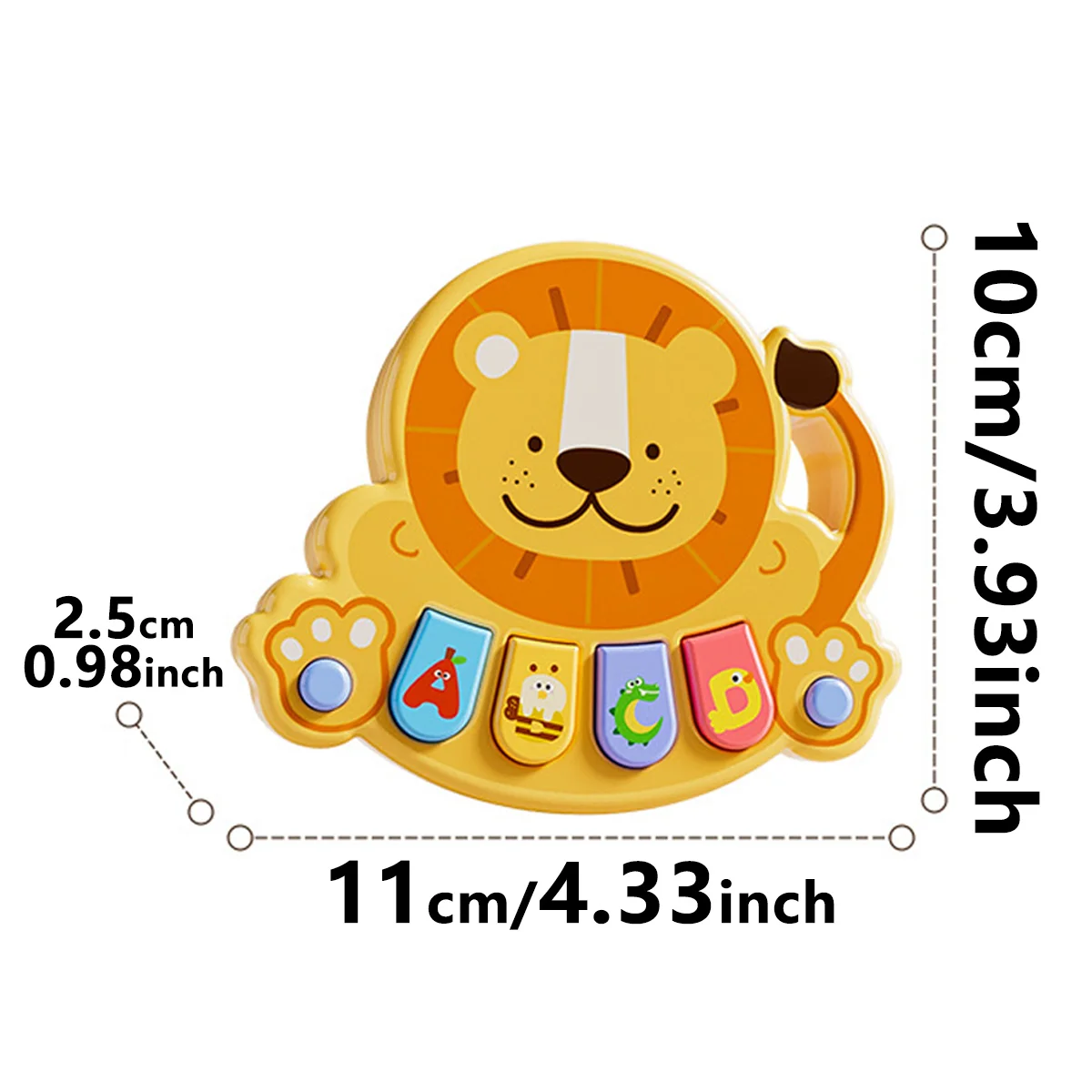 Baby Lion Muziekdoos Speelgoed, Baby Muziek Verlichting Speelgoed, Muziektoetsenbord en Piano, Baby Verjaardagscadeau