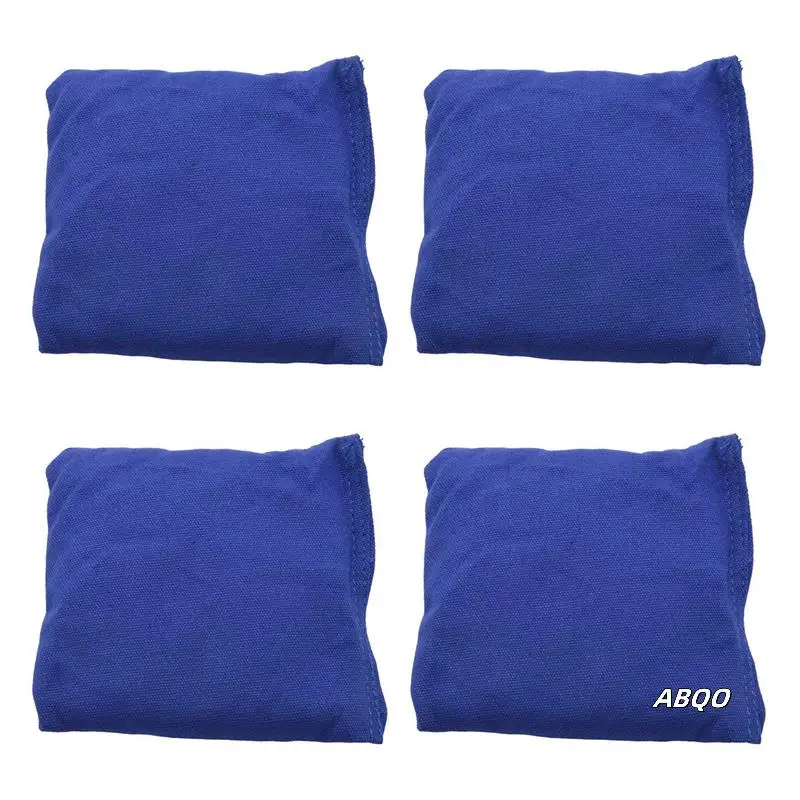 

4 шт., 15X15 см, детские сумки для смены игр на открытом воздухе, сумки для фасоли для игры с кукурузными отверстиями, синие