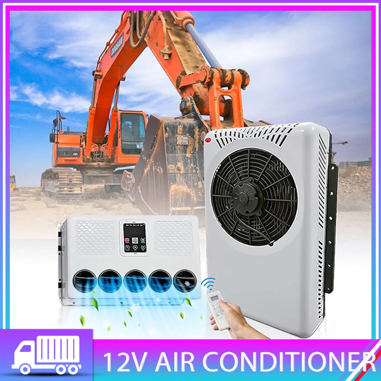 

Aspligo 10500BTU Car Split Air Conditioning 12V New Energy Automotive Parking Air Conditioner for Truck Bus Camper Van RV Boat