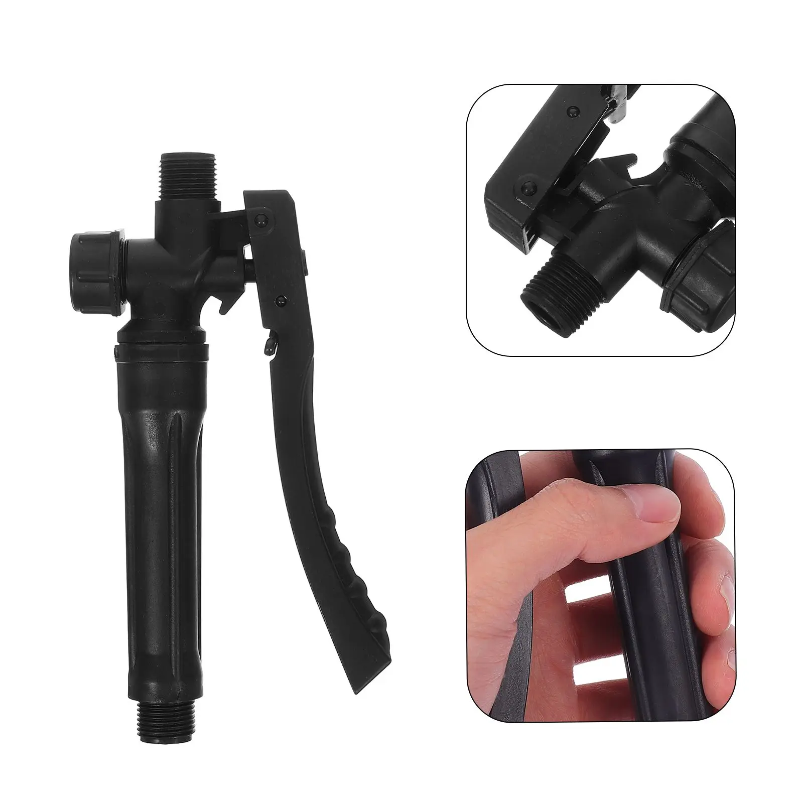3 Pcs Sprayer Handle Trigger Replacement Wand for Black Pump Garden Durable PP Plastic Ergonomic Design Easy Installation