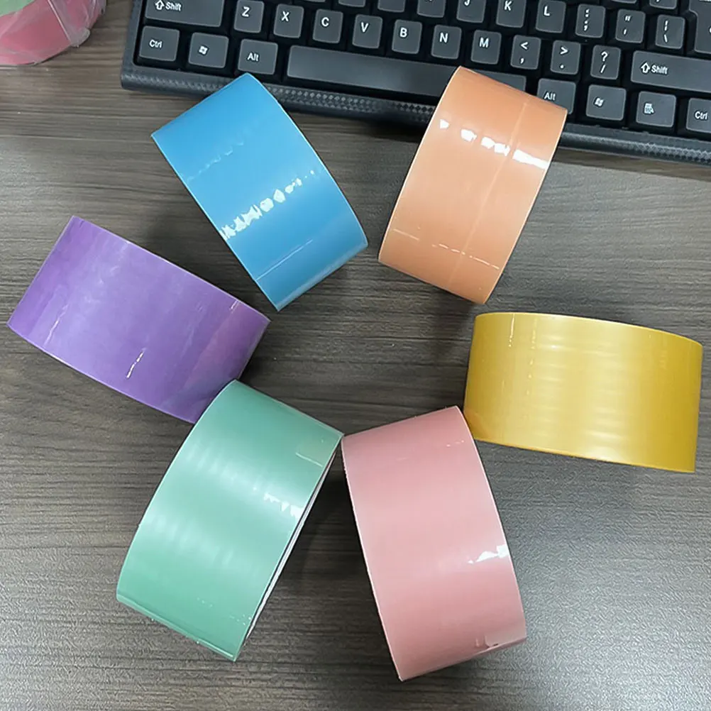 6 Rolls Of Adhesive Tapes Colored Tapes DIY Sticky Tapes Colored Sticky Ball Tapes Relaxing Tape Adhesives Fasteners Office NEW