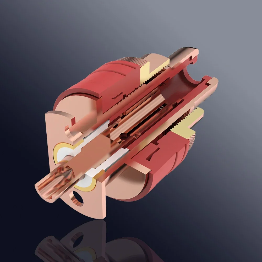 คุณภาพสูง Viborg RC101 ทองแดงบริสุทธิ์ซ็อกเก็ต RCA บัดกรีซ็อกเก็ตหญิง RCA Hifi