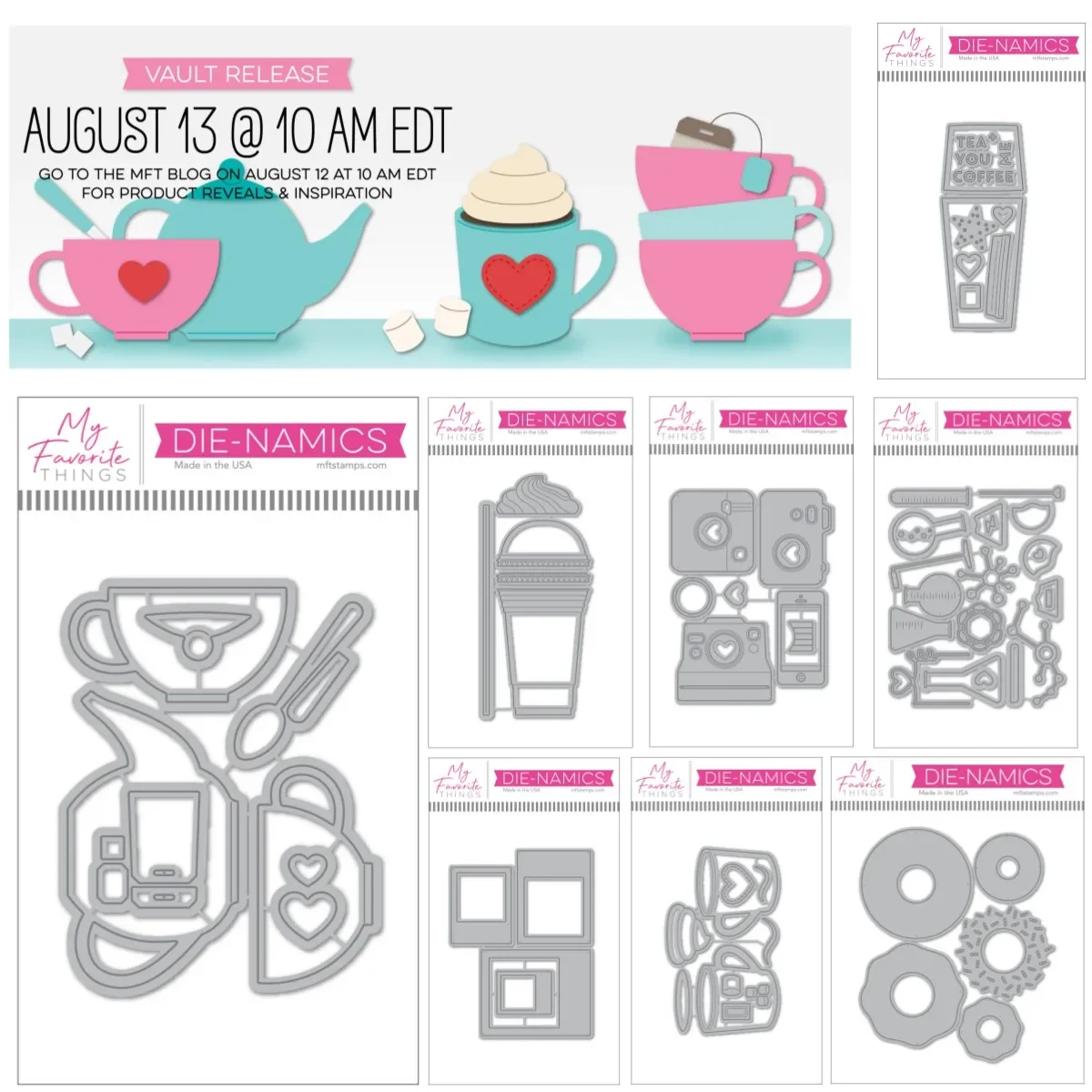 New Holiday Coffee Cup Cameras Tea Set Metal Cutting Dies for DIY Decorating Scrapbook Paper Card Album Embossing Craft Die
