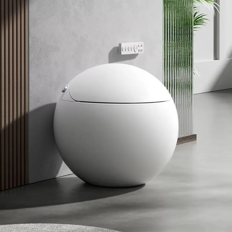 

Egg Shaped Automatic Open Sensor Flush Bathroom Auto Close Toilet for Hotel Bidet Toilet Electric with Heated Seat