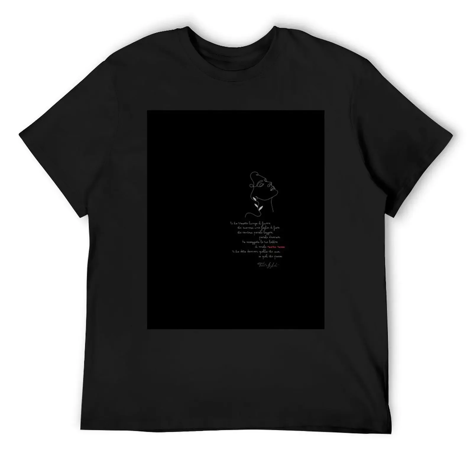 Fabrizio De André Tribute: Singing 'Parole d'amore' T-Shirt shirts graphic tee heavyweights mens plain t shirts