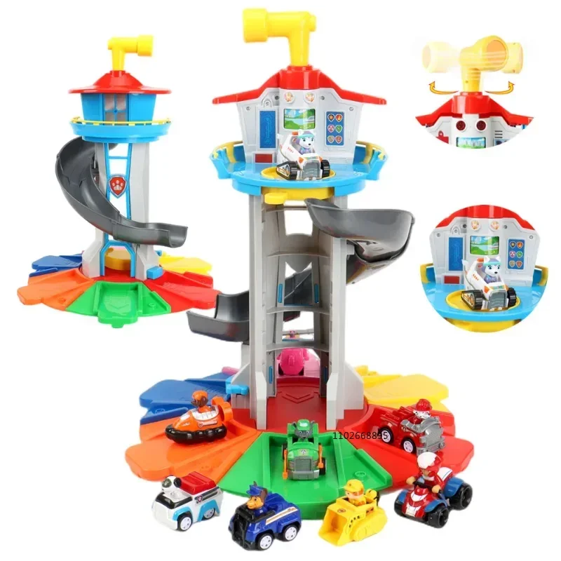 포우 패트롤 장난감 세트 만화 애니메이션 피규어 패트롤 캐릭터 체이스 스카이 리바운드 자전... - 1