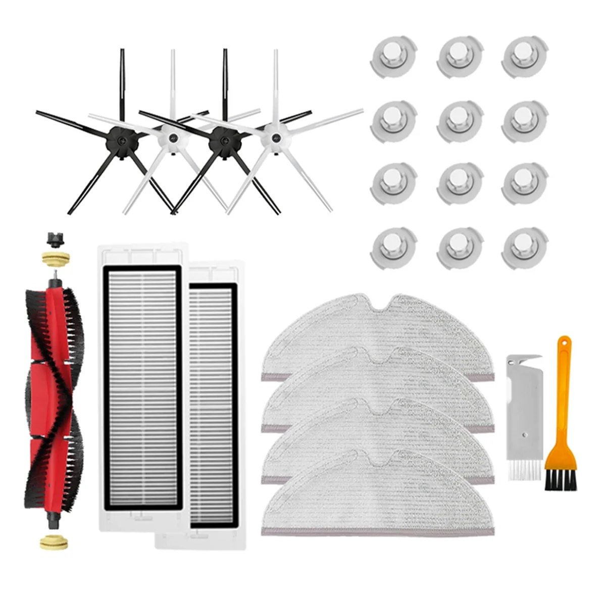 

Сменный комплект для пылесоса S5 Max S6 Maxv, роликовая щетка, HEPA фильтр, Швабра, тканевые аксессуары