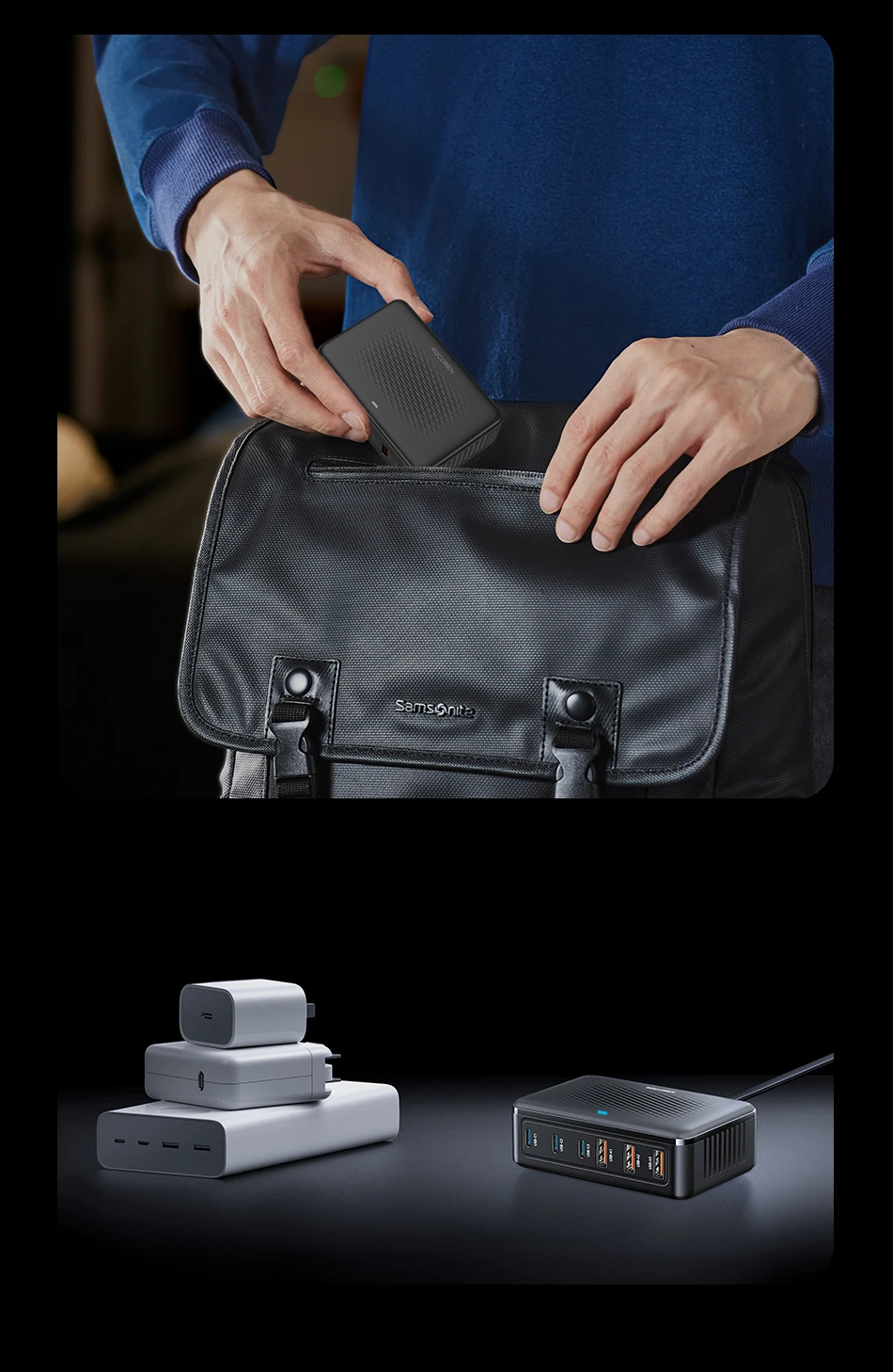 Rocoren USB-Ladegerät 100 W GaN-Ladegerät 6-Ports Desktop-Schnellladung Typ-C-Ladegerät Tragbares Kraftwerk für iPhone Xiaomi POCO – Detail 19