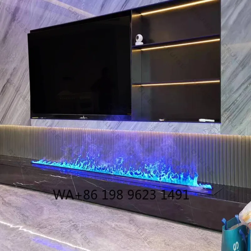 Insert LED Light Remote Control 3D Steam Atomizing Fireplace RGB Multicolor Flame Home Hotel Wedding Indoor Atmosphere Decor