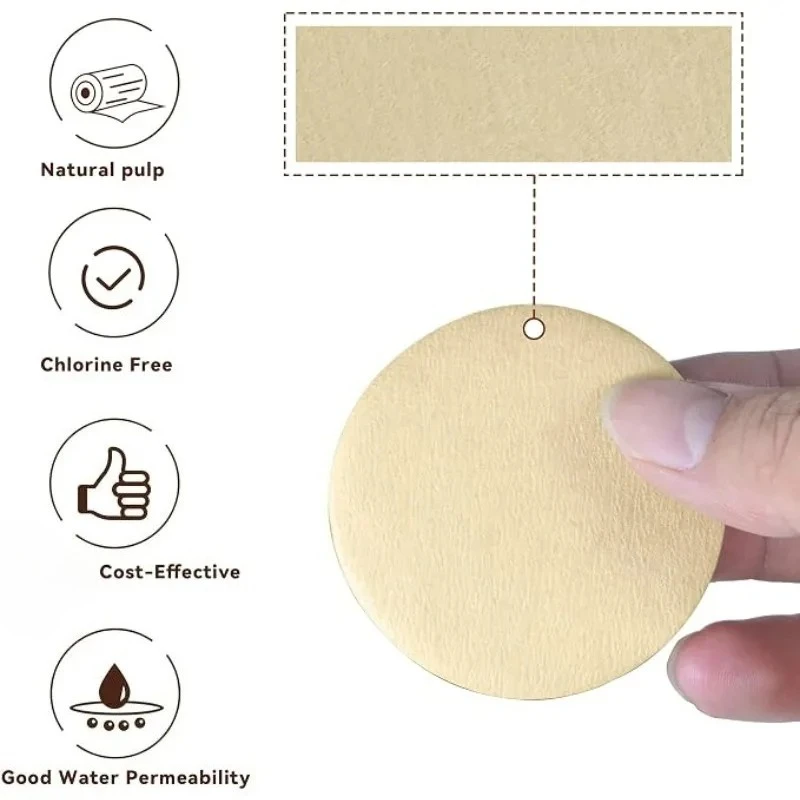 Replacement Coffee Paper Filter，Unbleached Round Filters Paper，Disposable Coffee Makers for Brewing Tea and Coffee ，600Pcs pack