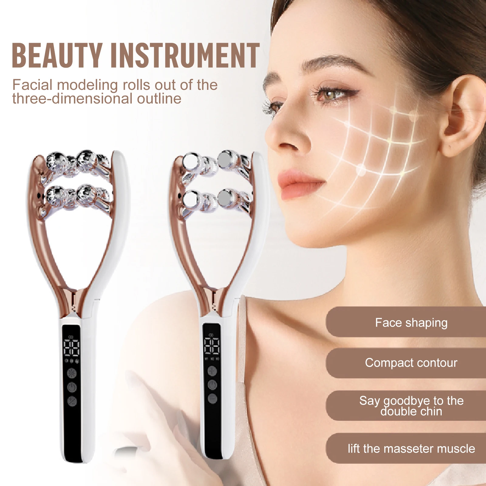 EMS Facelift-Geräte, verstellbares Doppelkinn, Reduzierrolle, Hautstraffung, Arme, Beine, Massagegerät für die tägliche Hautpflege