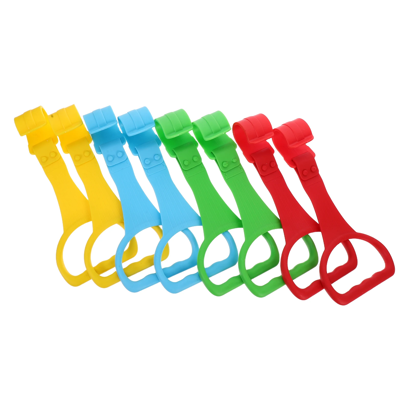 4 pares de anillos de tracción para bebé, anillos de eslabones de juguete, accesorios colgantes para cuna, práctica de caminar para niños, soporte estable de plástico multifuncional