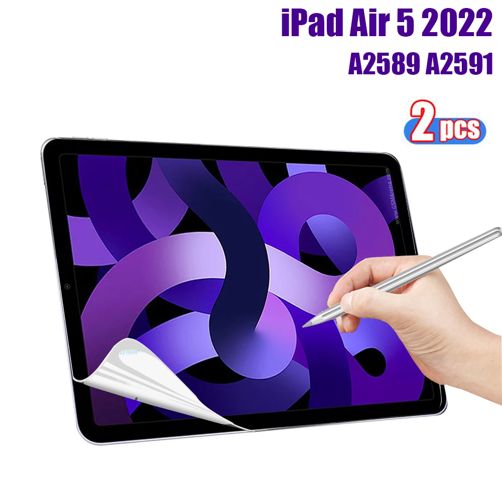 

Paper Touch Screen Protector For iPad Air 5 2022 A2589 A2591 Anti Reflection Matte PET Film For Apple ipad air 5th generation