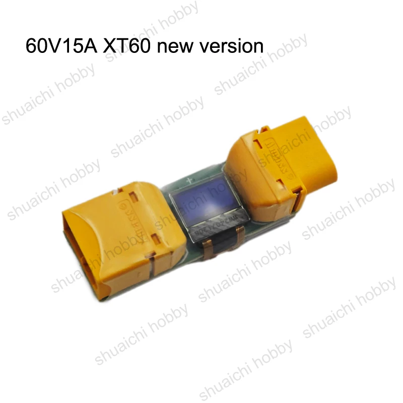 1PCS XT60 XT30 Mini Bidirectional Power Meter 60V15A 30V10A Dynamometer with Voltage Current Display for FPV Drone Lipo Battery