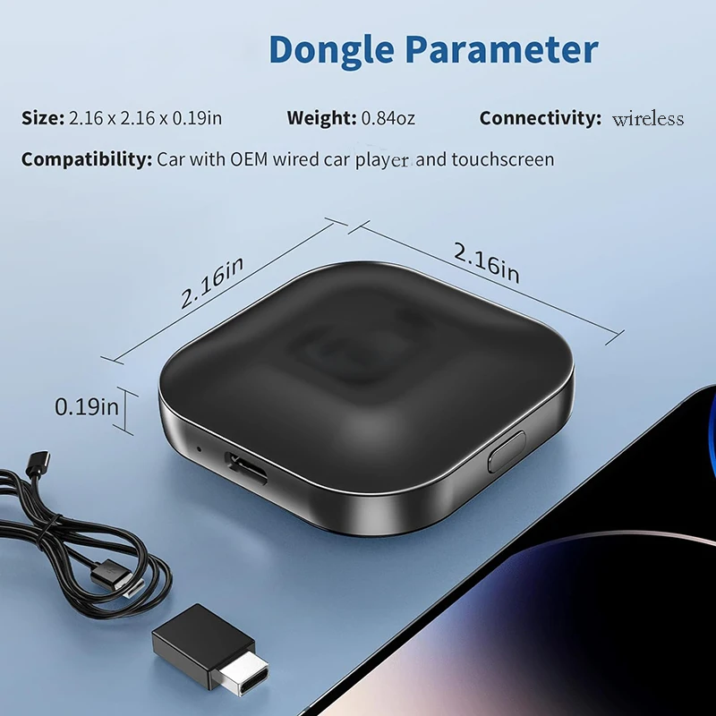 Birgus-caja de navegación inteligente C1 inalámbrica para coche, adaptador CarPlay, 5G, WiFi, BT, conexión automática