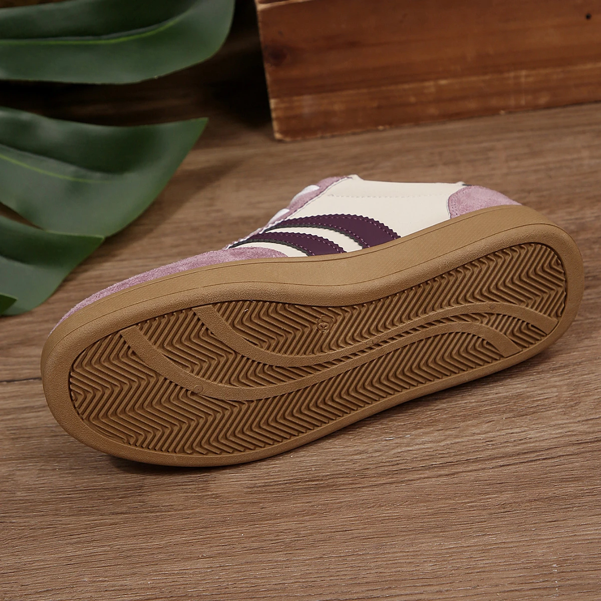 Contrasting Color Plus Size Sneakers Spring and Autumn New Round Toe Deep Mouth Soft Sole Non-slip Wear-resistant Flat Shoes