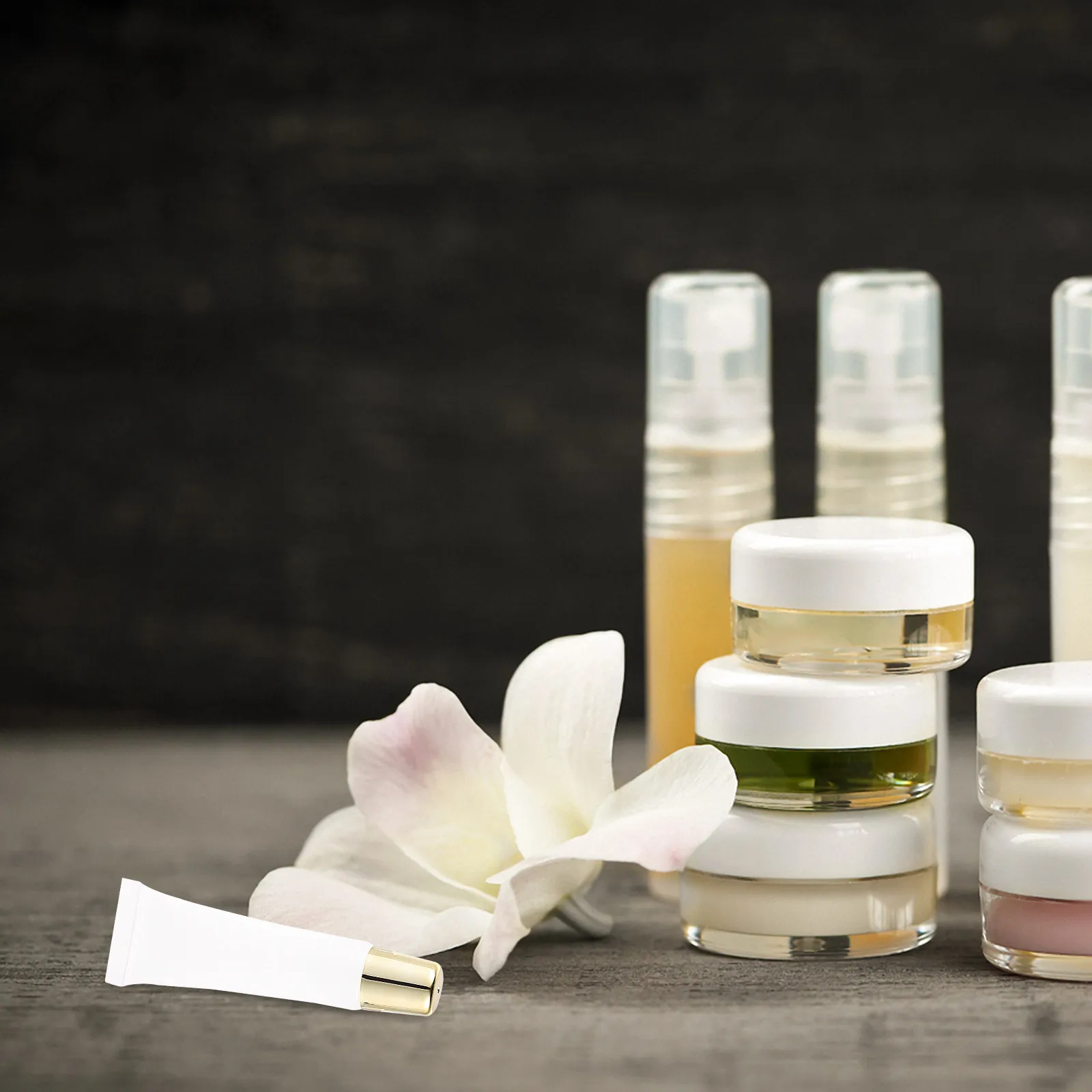 Conjunto de tubos transparentes para brilho labial, tubos recarregáveis ​​para viagem, 15ml, recipientes à prova de vazamento, bálsamo labial, shampoo, loção, maquiagem