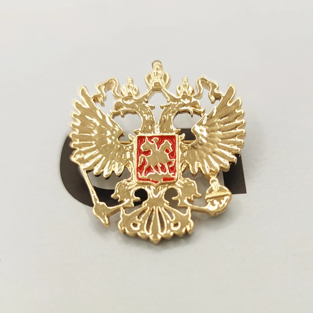 BUCOMEOI New Arrival Fashion Alloy Brooch Pin Russia Guards Eagle Badge for Women Men Corsage Suit Scarf Hat Hijab Pins Jewelry