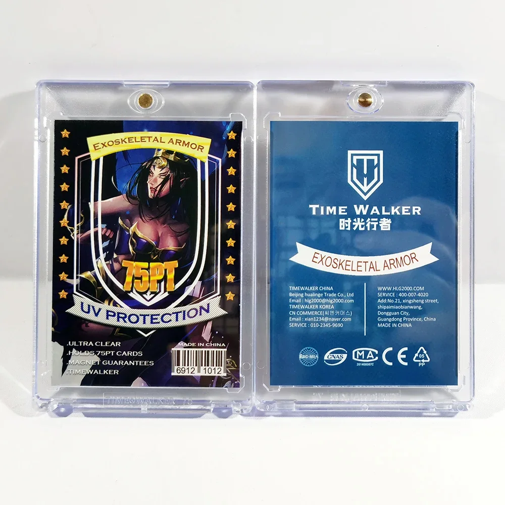 75pt Original TimeWalker One-Touch Magnetic Card Holder for Thicker Baseball Sports Hard Case Trading Cards Protectors-Pack of 5