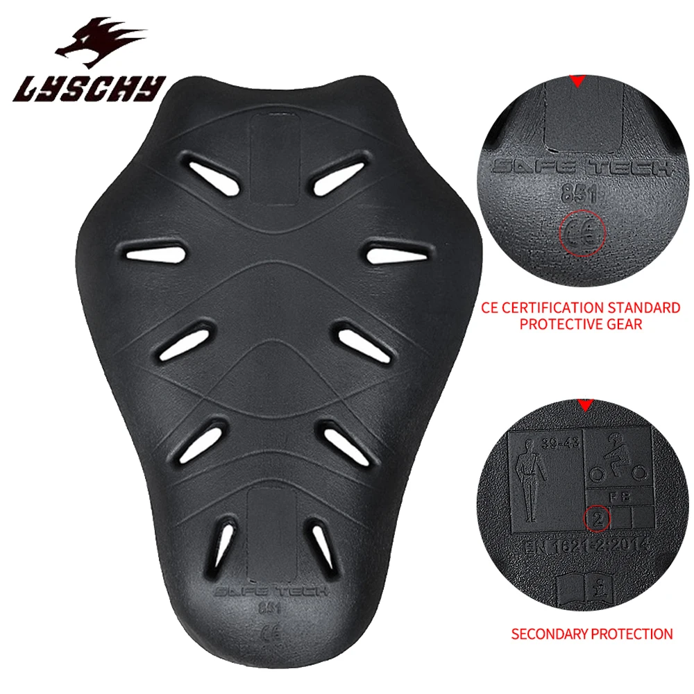 LYSCHY Motorcycle Back Protector Armor CE 2 Level Certification Body Protection Motorbike Motocross Racing Built-in Back Armor