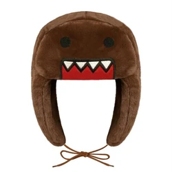 Domo Kun Plush Hat Ushanka Cute Winter Hat for Men Women Cartoon Anime Warm Cap Gorras