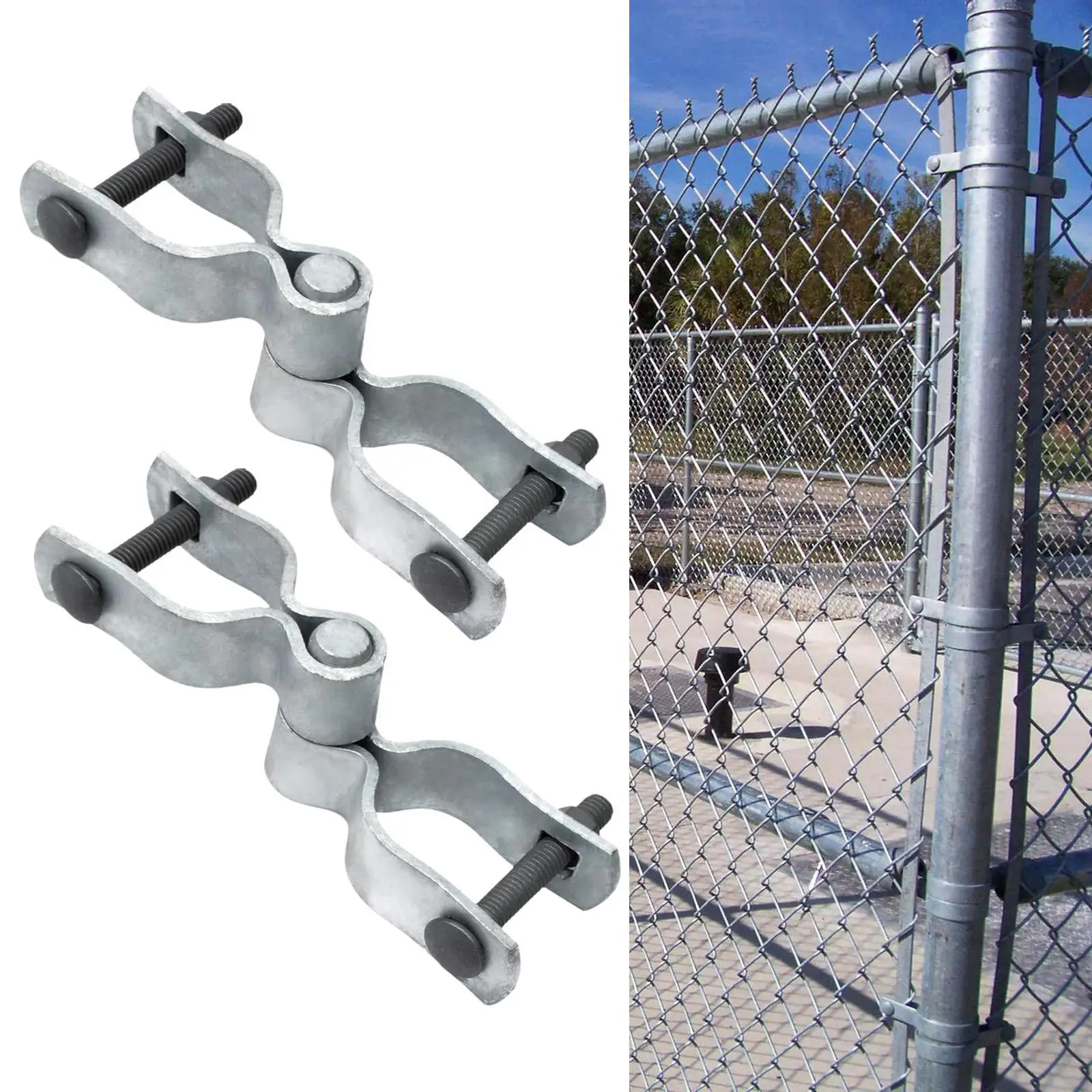 مجموعتان من مفصلات البوابة النسائية والذكور شديدة التحمل مقاس 1-3/8 بوصة لسياج ربط السلسلة