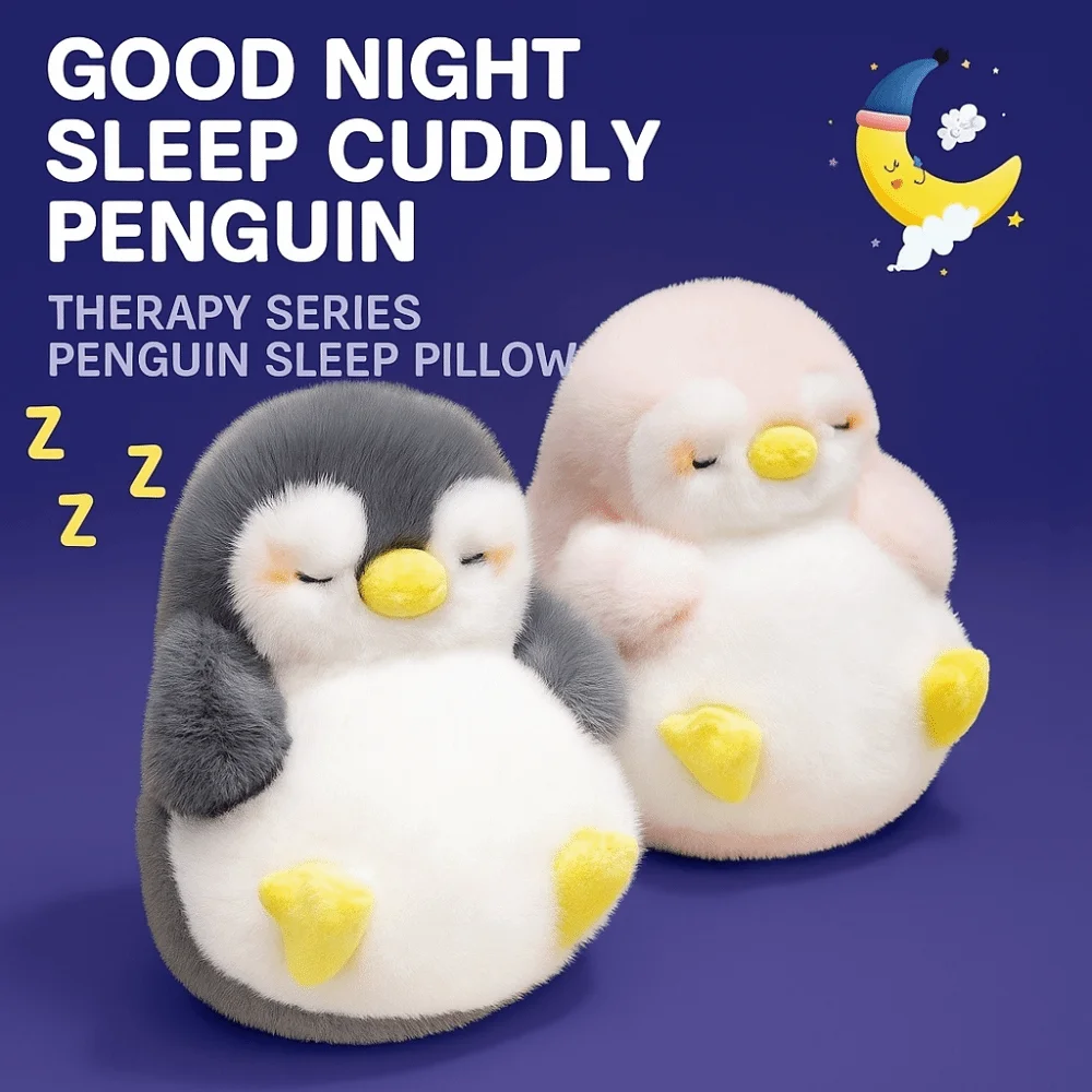 

Boys Girls Sleep Penguin Plush Toy Dreamy Soft Plushie Plush Penguin Doll Cartoon Kawaii Soft Stuffed Animal Birthday Gift
