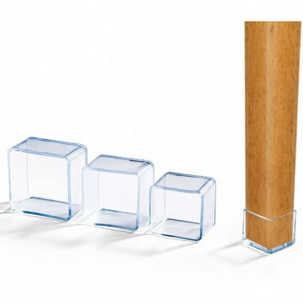 Furniture Leg Pads Silent Anti Scratch Floor Protectors Chair Table Feet Covers Non Slip Durable Base PVC Guard