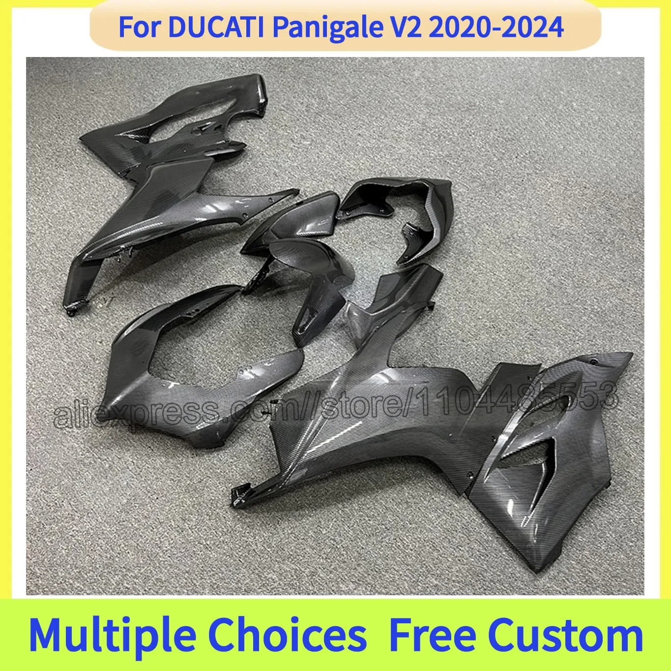 

Комплект обтекателей из углеродного волокна для DUCATI Panigale V2 2020 2021 2022 2023 2024, высококачественный корпус из АБС-пластика, изготовленный методом литья под давлением