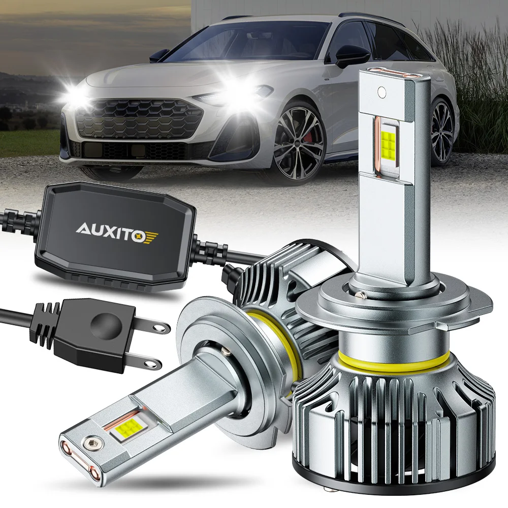 

2Pcs AUXITO 30000LM H7 LED Canbus No Error With Turbo Fan Headlight Bulb 110W High Low Beam For Car Headlamp 12V 7035 LED Chip