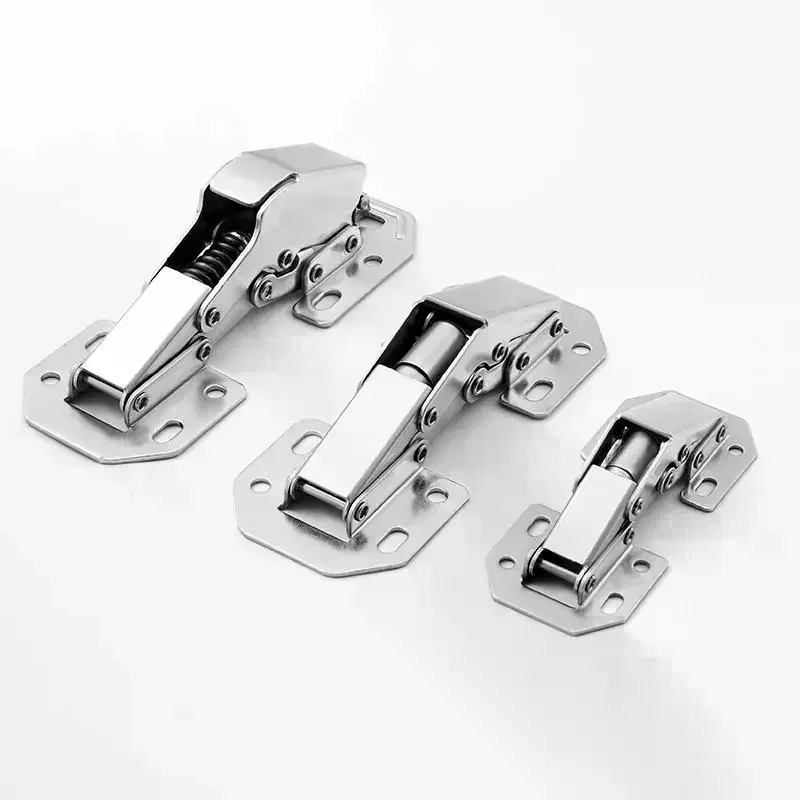 Stainless Concealed Kitchen Cabinet Hinges Camper Car Door Support Furniture Hardware Supplies Hidden Hinges 2Pcs