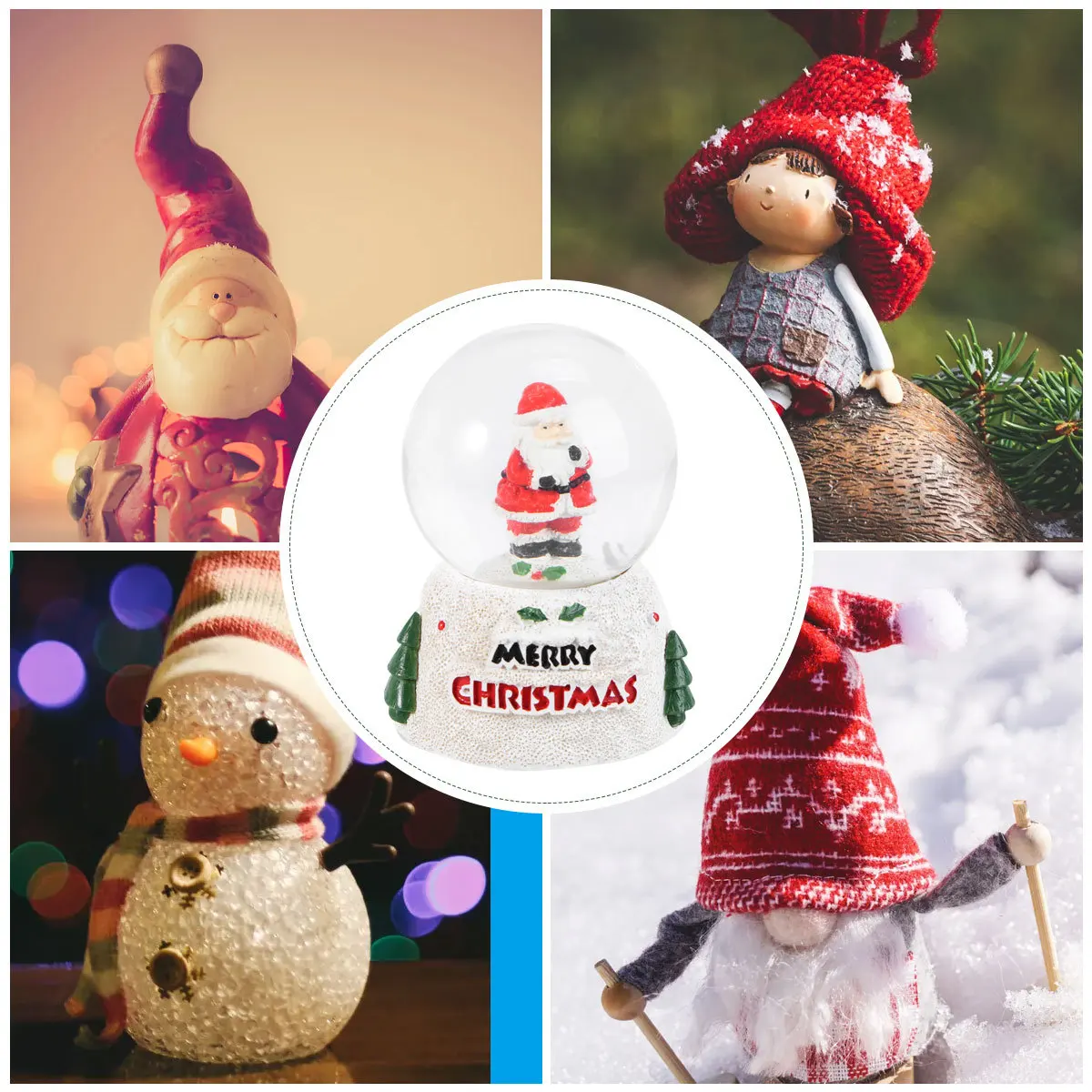 

1Pcs Christmas Santa Claus Lit Crystal Ball Desktop Ornament Party Xmas Holiday Festival Christmas Party Decor Gift