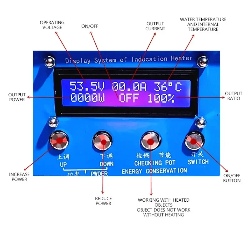 Induction Heater Induction Heating Machine 1.5KW 2.5KW Metal Smelting Furnace High Frequency Welding Metal Quenching