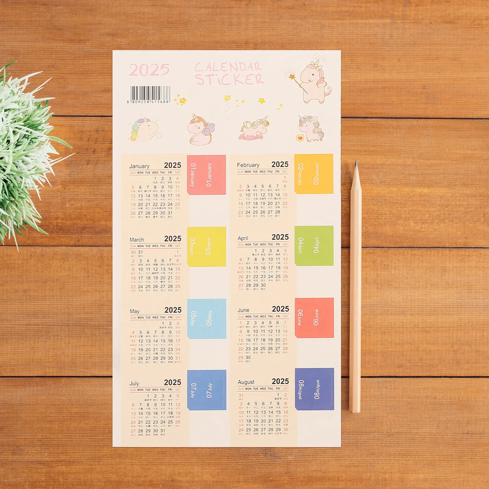 

6 Sets Stickers Daily Use Planner Tabs Calendar Month Book Index Date Diy Annual