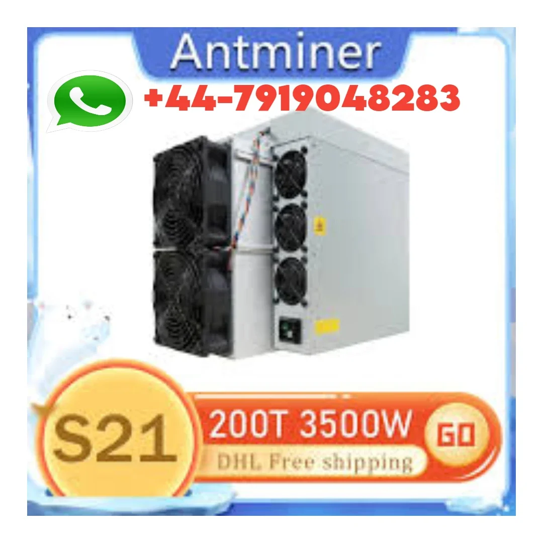 

Q1 NEW Bitmain Antminer S21 200Th 3500W BTC/BCH/BSV SHA256, Майнер с воздушным охлаждением