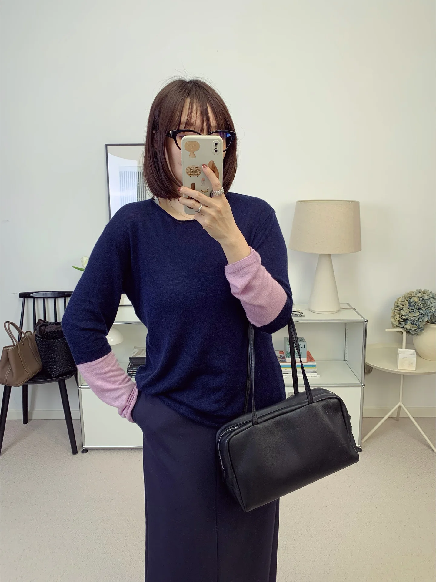 

Lightweight Wool Blend Oversized round Ne Color Blo Base irt Spring Summer New Arrival Soft Comfortable Long Sve Kni...