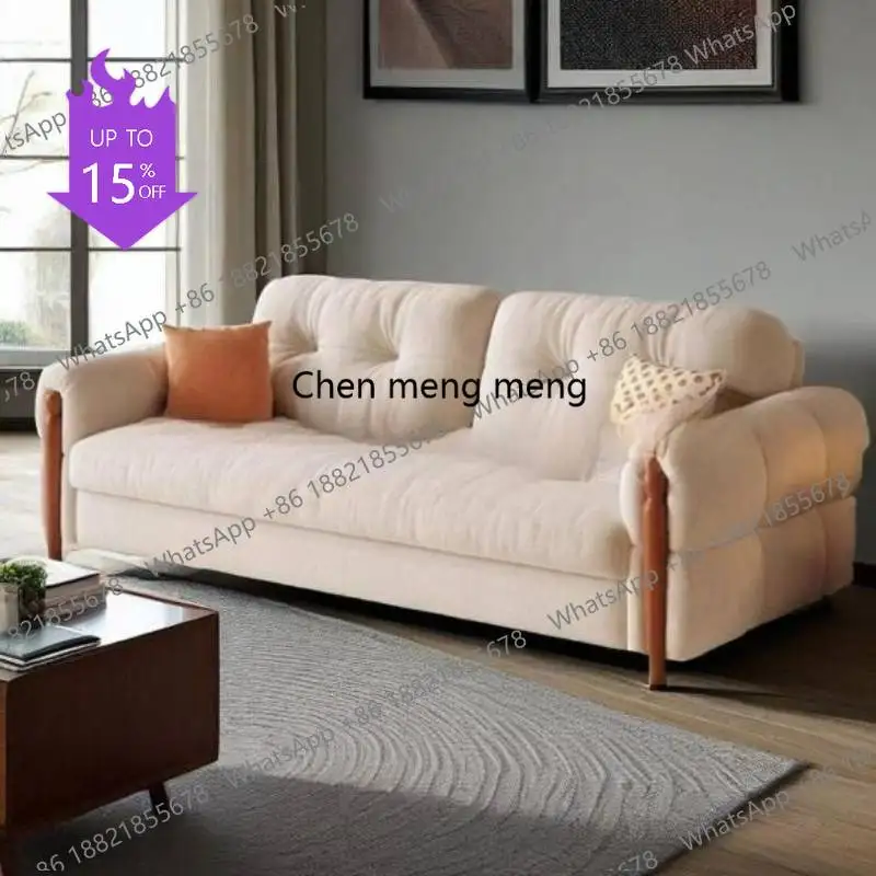 

M53 Minimalist White Living Room Sofas Classic Sleeper Puffs Sets Living Room Sofas Cloud Lazy Muebles Para Hogar Furniture