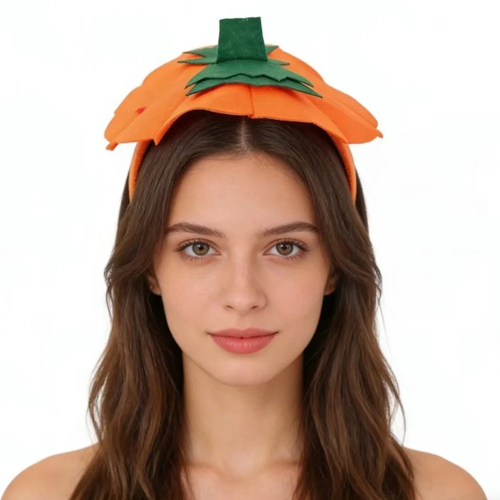 Pumpkin Halloween Pumpkin Headband Vegetables Head Hoop Halloween Party Hair Hoop Creative Cosplay Ghost Festival Headpiece