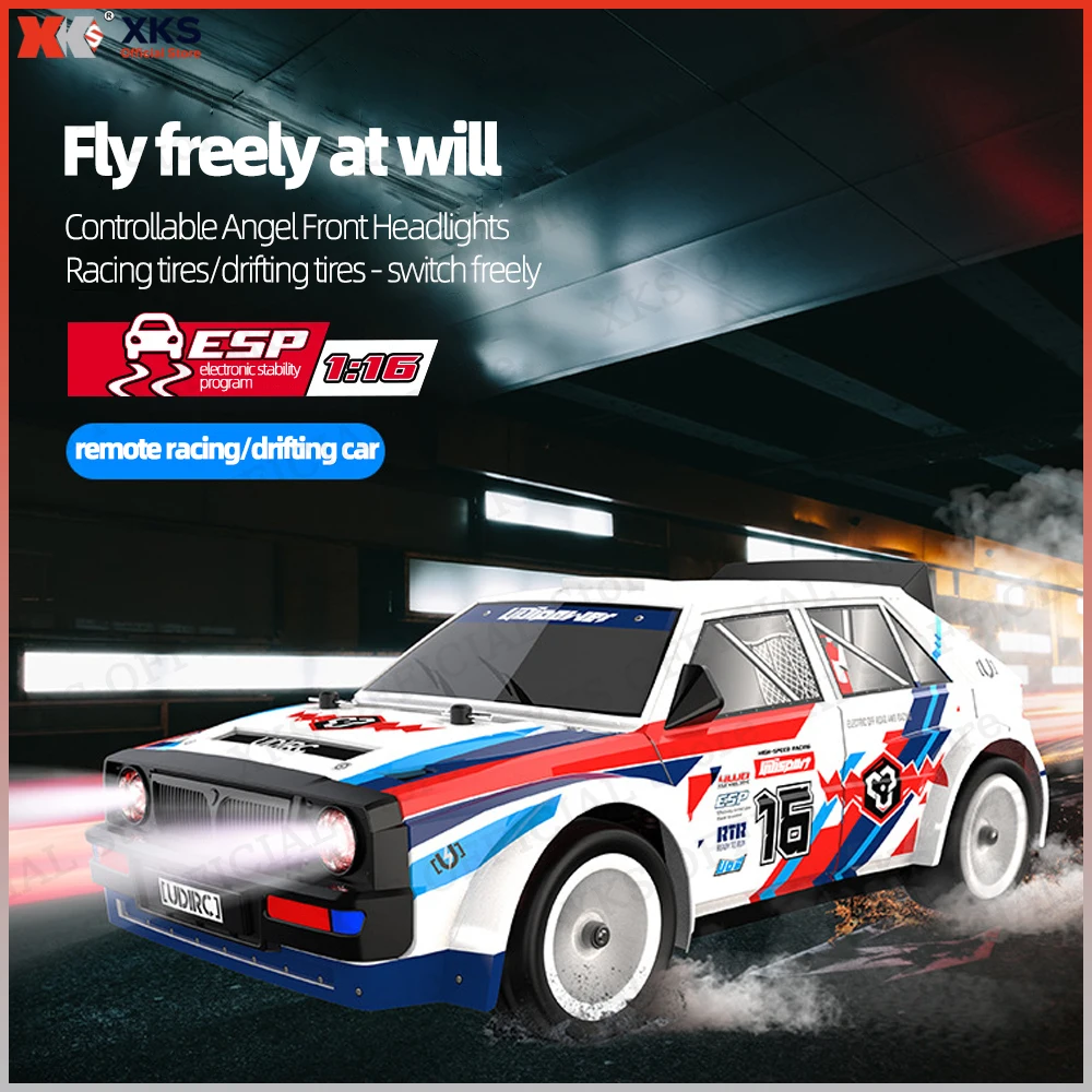 XKS UDIRC UD 1603/1603Pro 1/16 4WD Brushless Motor RC Car 60km/H High Speed Drift Racing 2.4G LED Lights RC Toy Gift for Kids