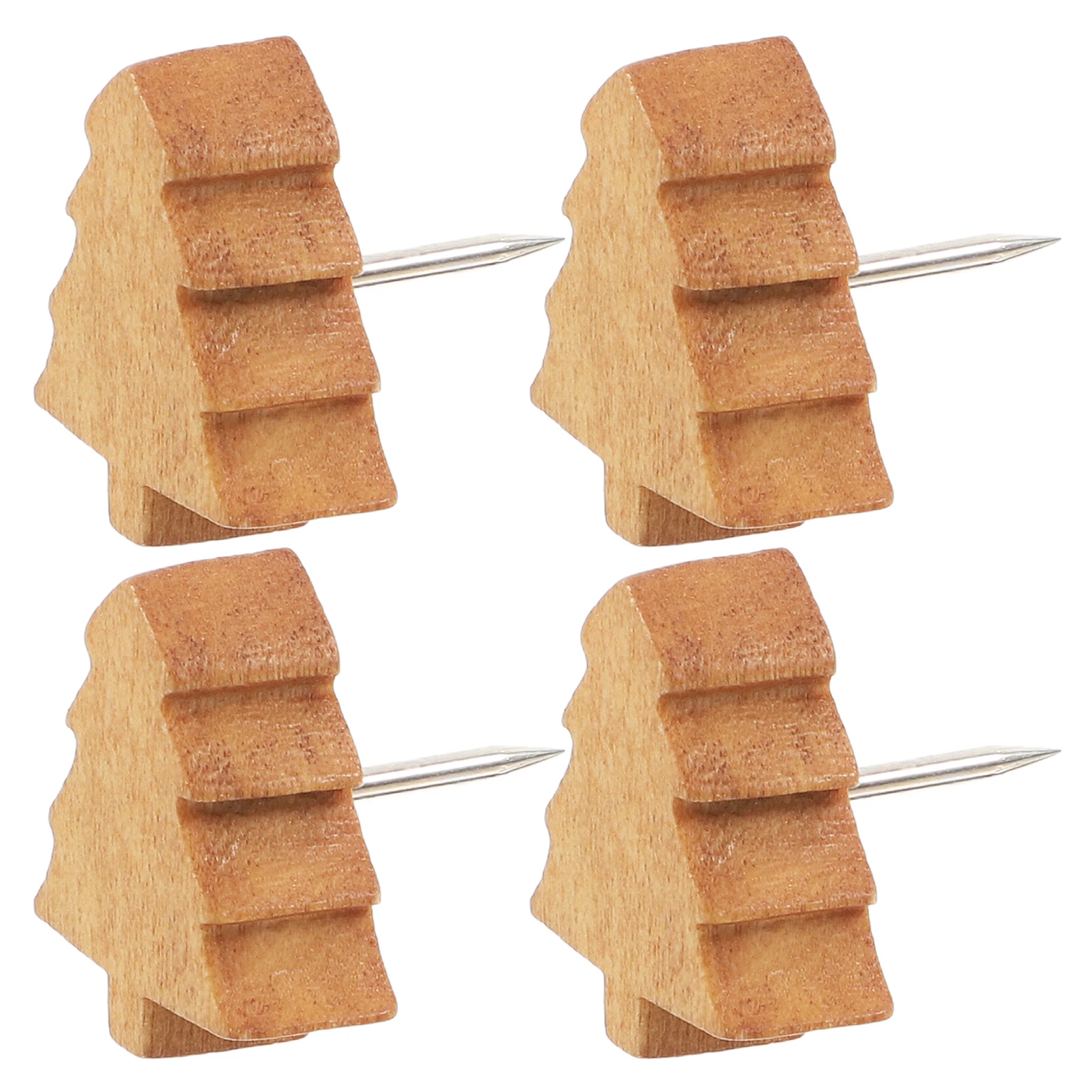 25 Stück Reißzwecken aus Kiefernholz, I-förmige Nagel-Korkbrettnadeln, Stahldraht, Reißzwecken, Holz, Metall, DIY, Fotowand, Display, Weihnachten