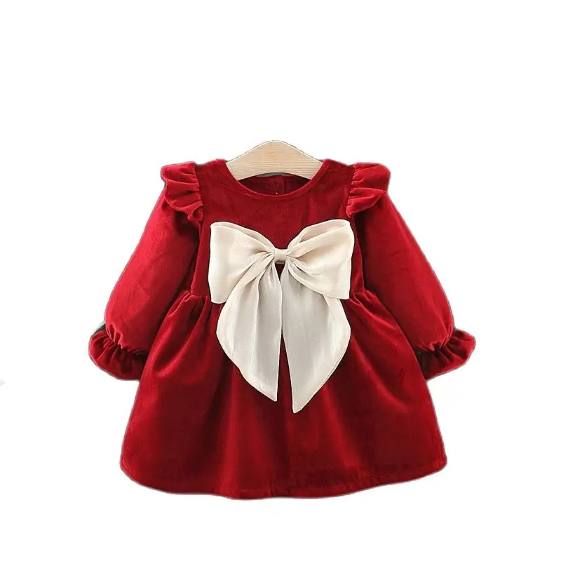 

Newborn Children's Clothing Velvet Warm Baby Girl Dress Exquisite Butterfly Long Sleeve Twilight Cloud Princess Birthday Dress12