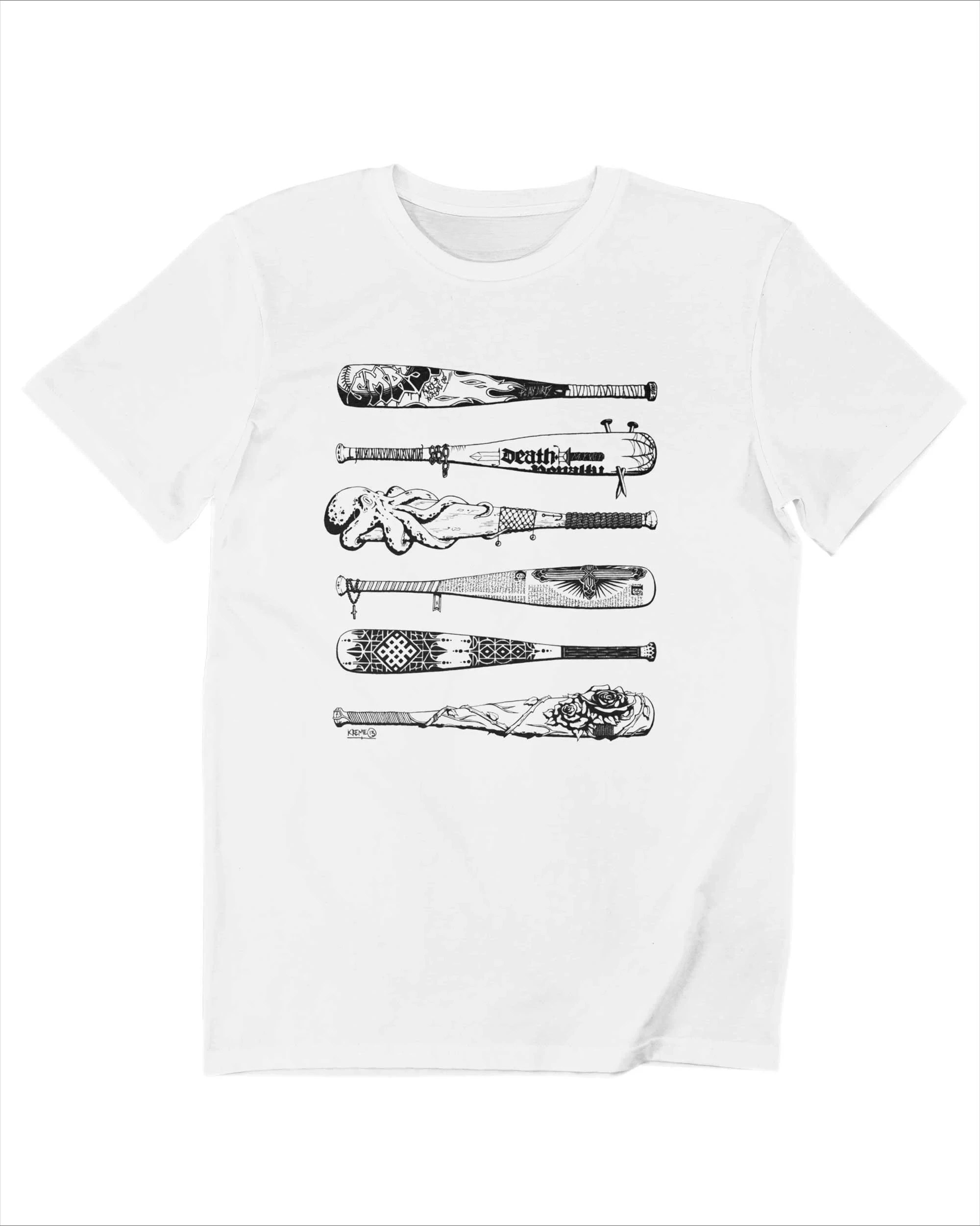Spielen Sie Dirty Battes Baseball Street Tatto Trend Druck Sommer Luxusmarke Baumwolle Herren- und Damen-T-Shirts mit kurzen Ärmeln