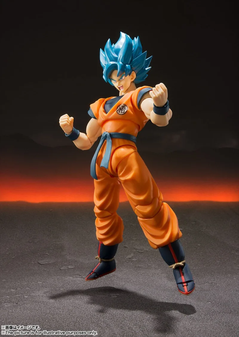 In Stock Bandai S.H.Figuarts Dragon Ball Super Super Saiyan Blue Son Goku Action Figure Gift for Boys Collectible - view 2
