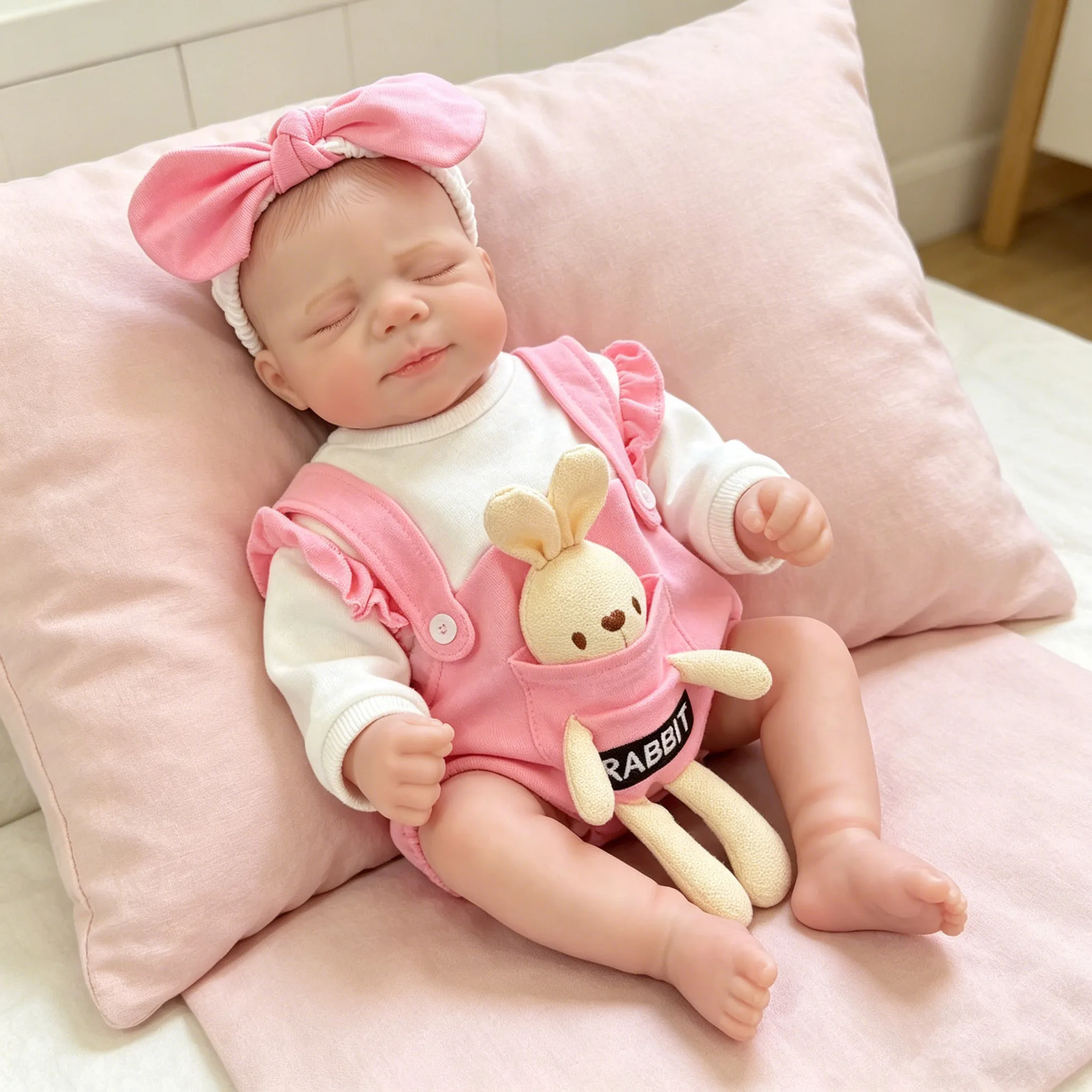 

Pascale 19inch Multiple Layers Painting Skin Hand Paint Hair Visible Veins Soft Cloth Body/Full Viny Body Lifelike Reborn Doll