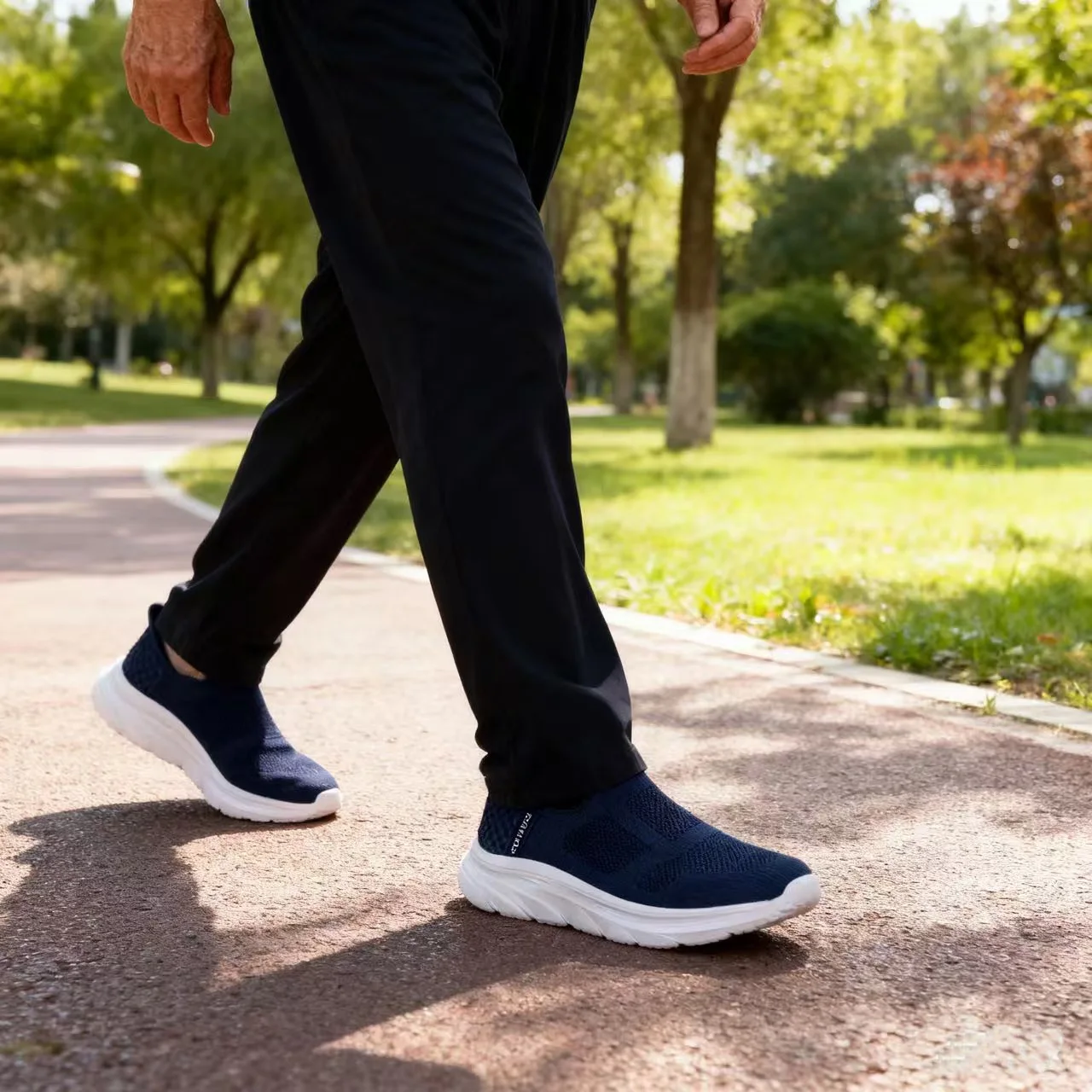 Sapatos de caminhada casuais masculinos de malha confortável malha estável corrida tênis esportivos diários