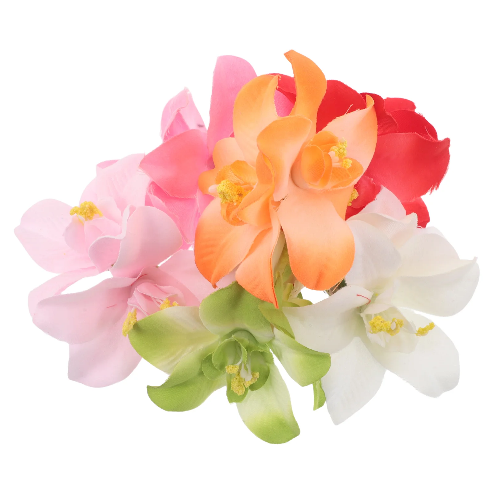 

12 Pcs Artificial Flower Hairpin Colorful Floral Design Clips Small Boho Accessories Travel