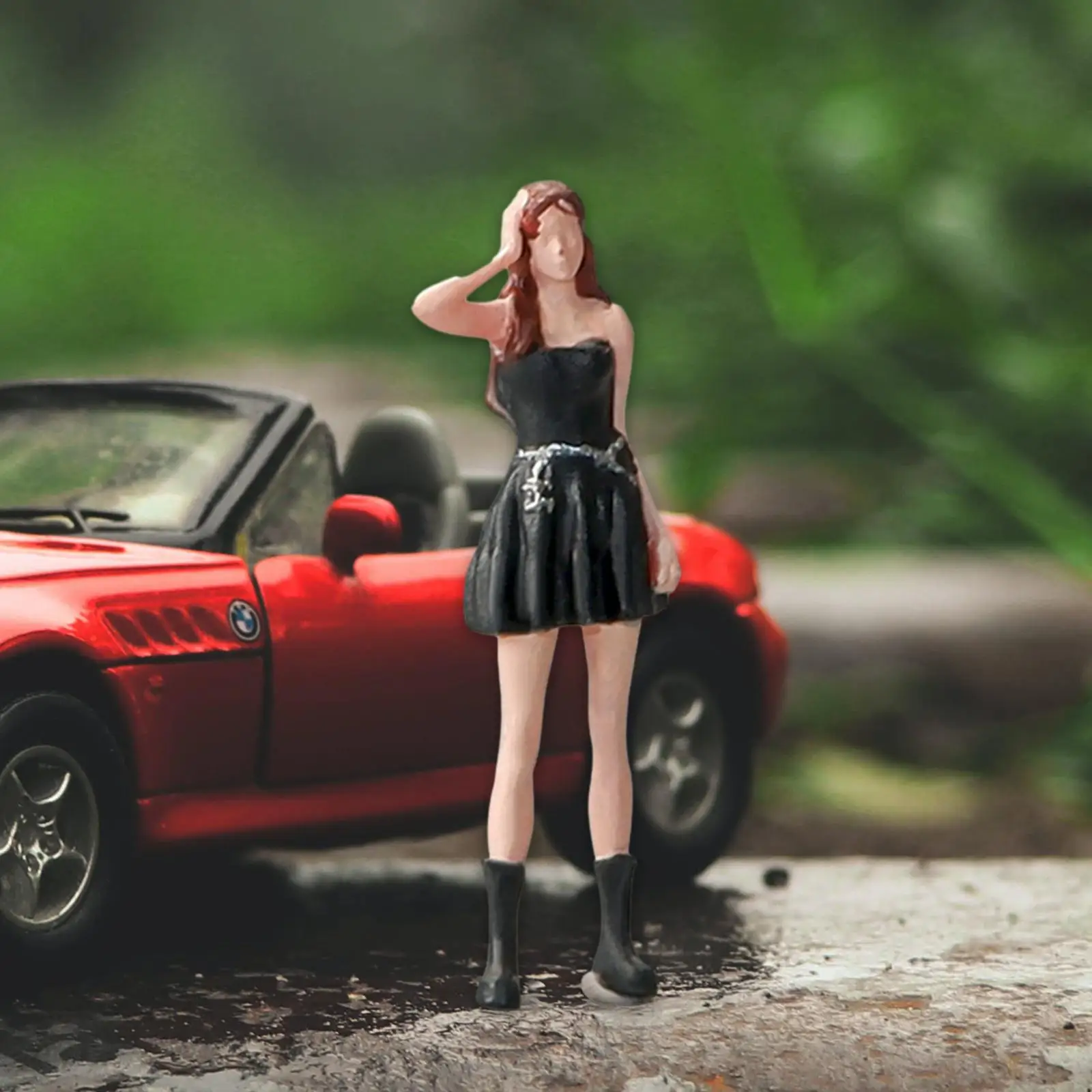 1:64 Schaal Meisje Figuur Pose Scene Film Rekwisieten Karakter Mini Pop Diy Scène Decor Poppenhuis Decor Micro Landschappen Decor