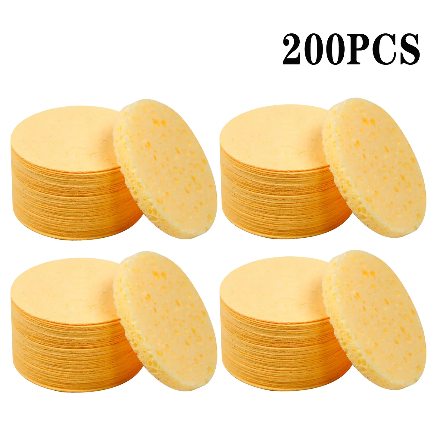 50-1000PCS Kompresse Gesicht Waschen Puff Natürliche Holz Zellstoff Schwamm Gesicht Waschen Puff Schäumen Gesicht Puff Cosmetic Puff gesicht Reinigung Schwamm