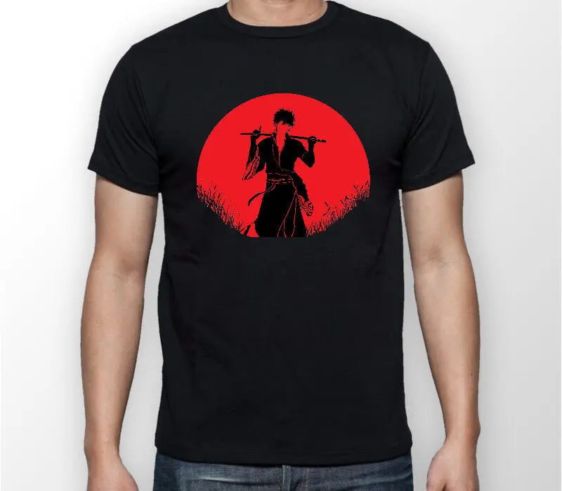 

Gintama Gintoki Sakata Red Moon Anime Unisex Tshirt T-Shirt Tee ALL SIZES