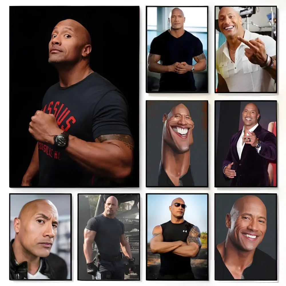 actor wrestler D-Dwayne Johnson Poster American Film Mural Home Childrens Room Wall Decor Print